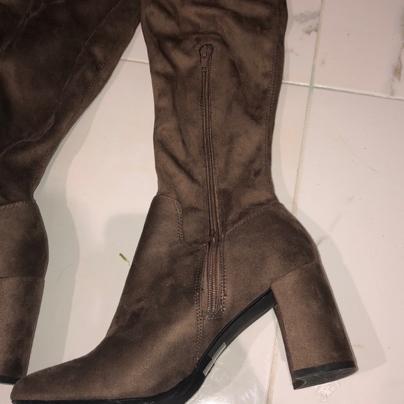 Suede Thigh High Boots - Picture 3 of 5